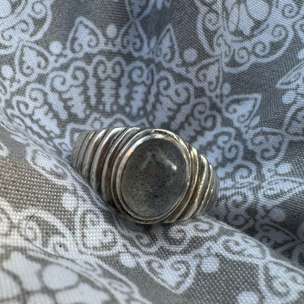 Silver Ring with Stone Accent